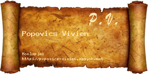 Popovics Vivien névjegykártya