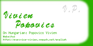 vivien popovics business card